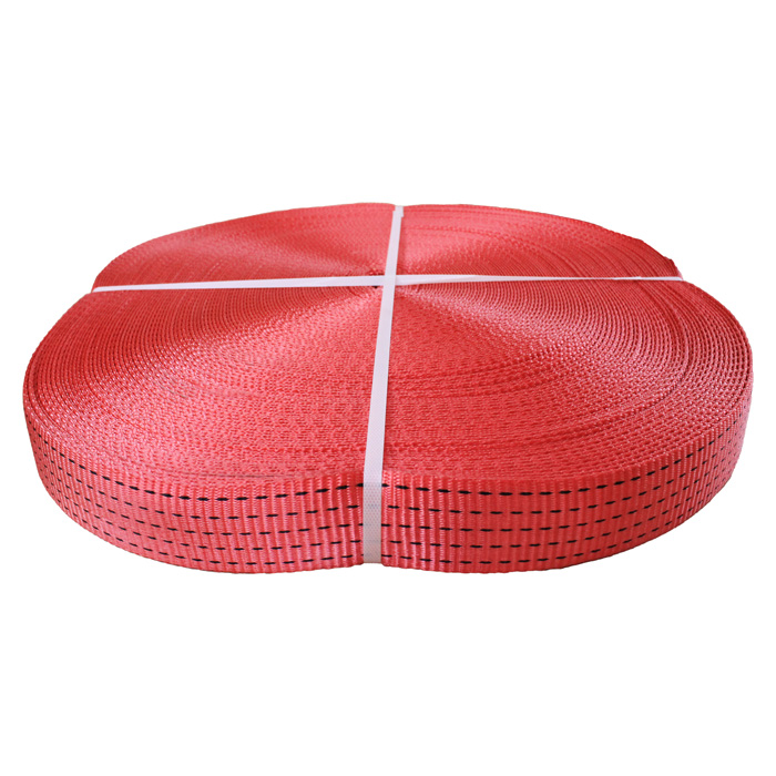 Polyester webbing for lashing straps 50 mm red (per 1 m)